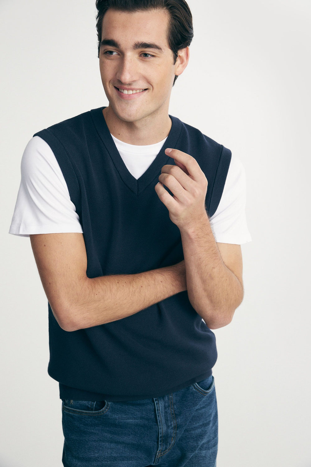 Veste sans manches texturée