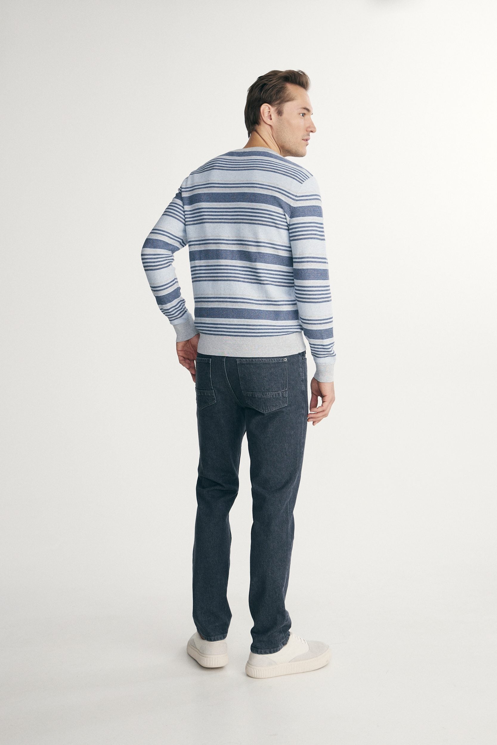 Textured striped sweater