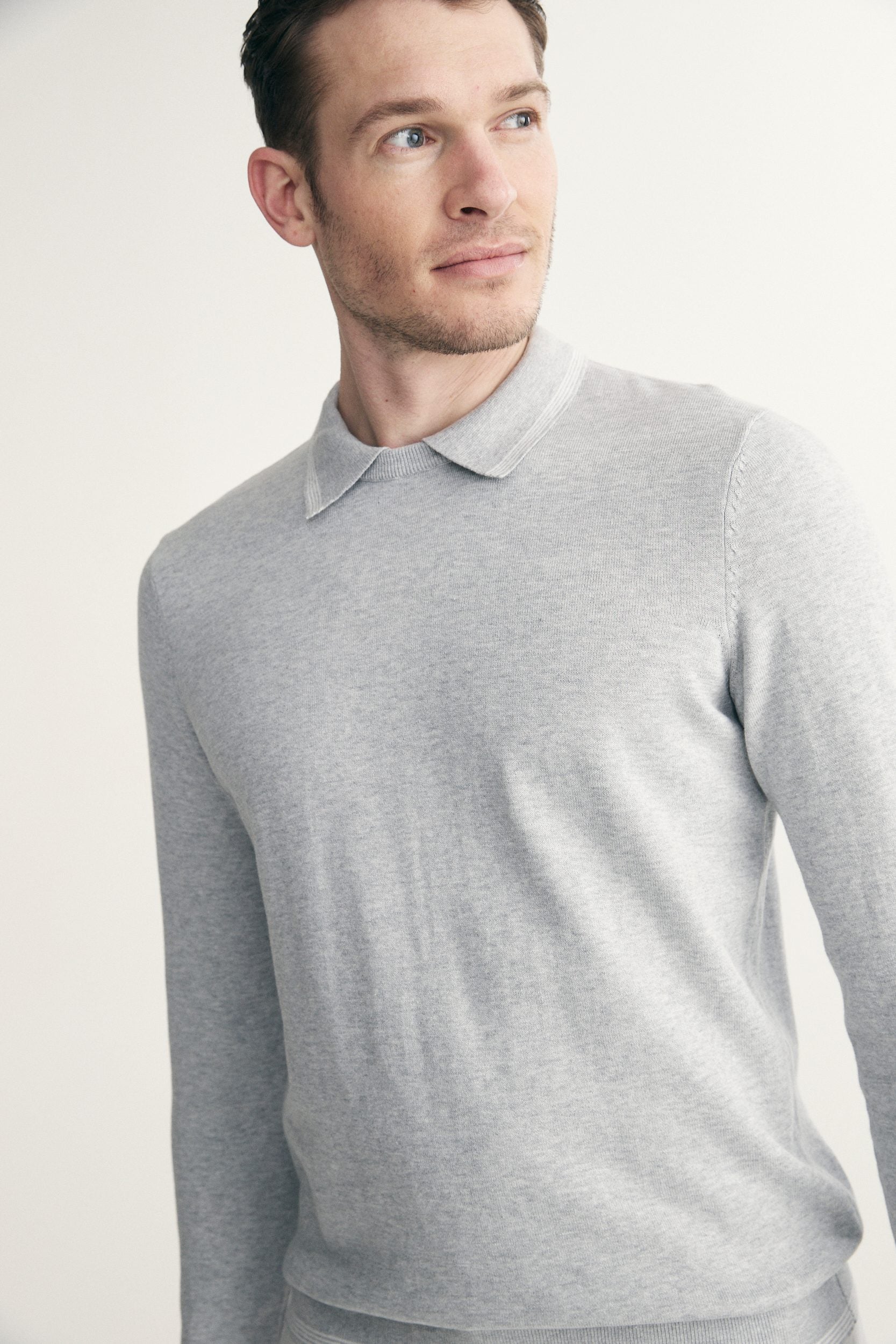 Polo crew neck sweater