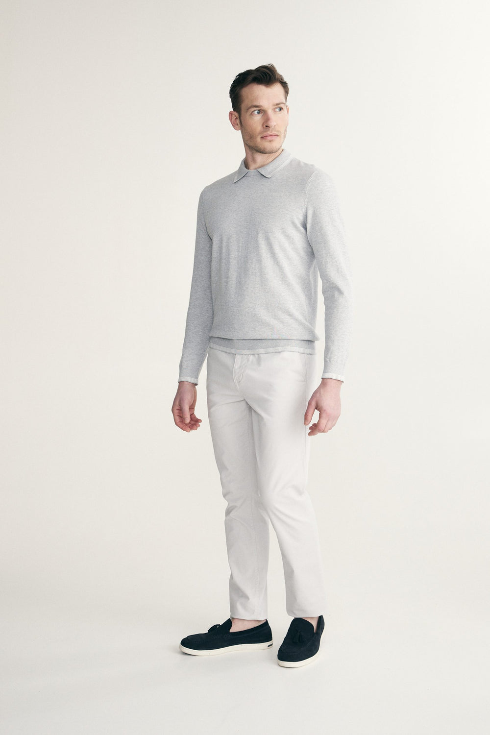 Polo crew neck sweater