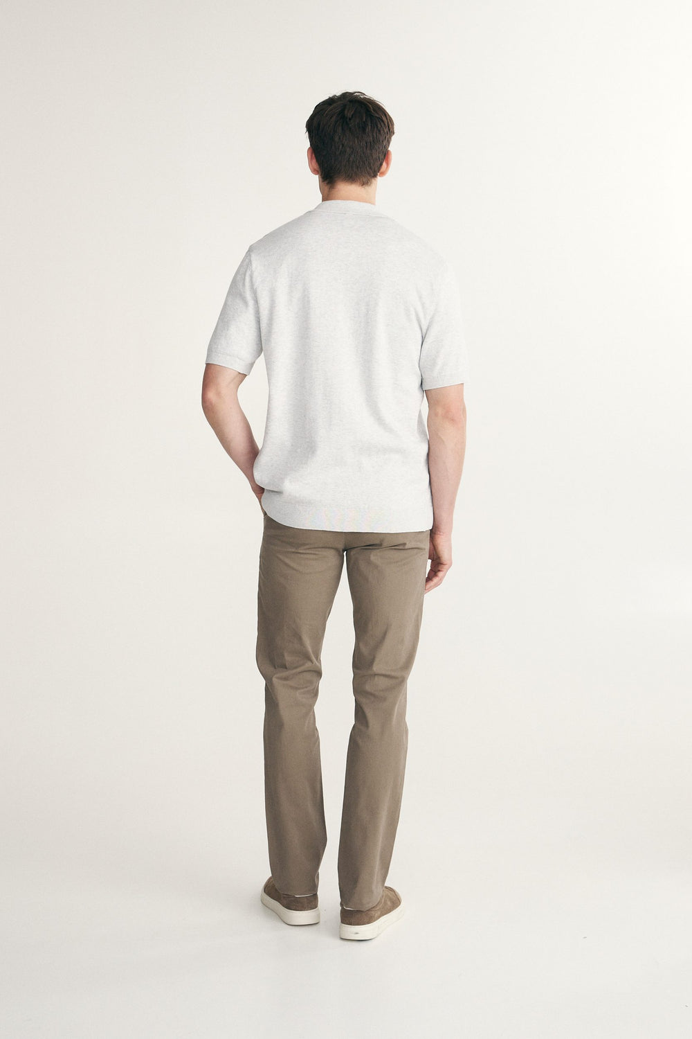 Chemise de maille à rayures verticales