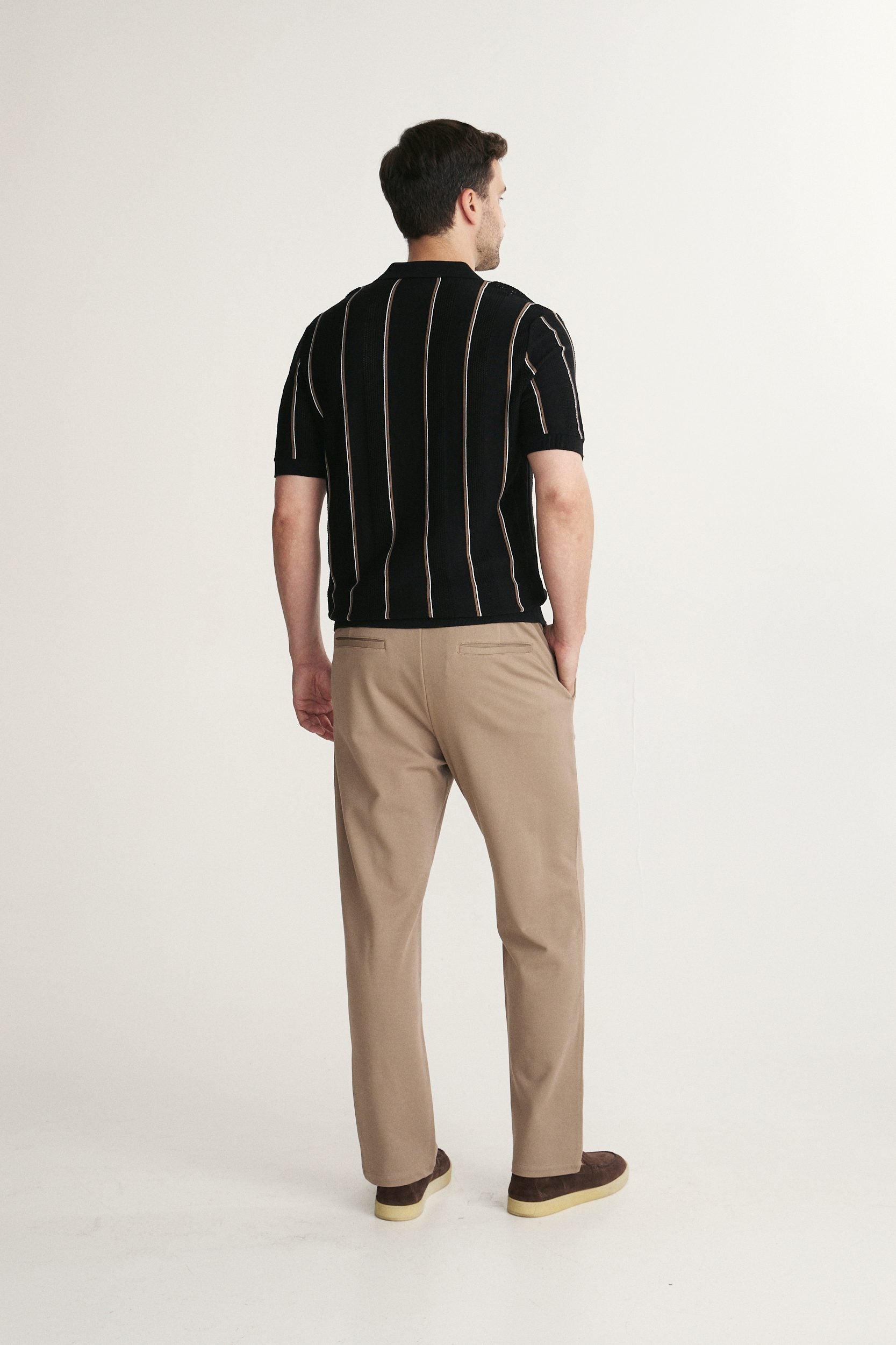 Striped Knit Polo
