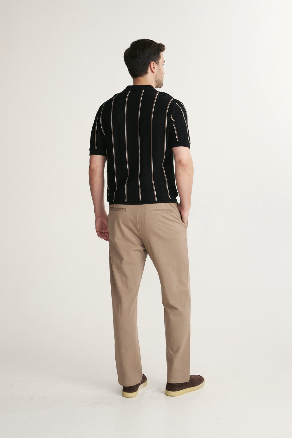 Striped Knit Polo