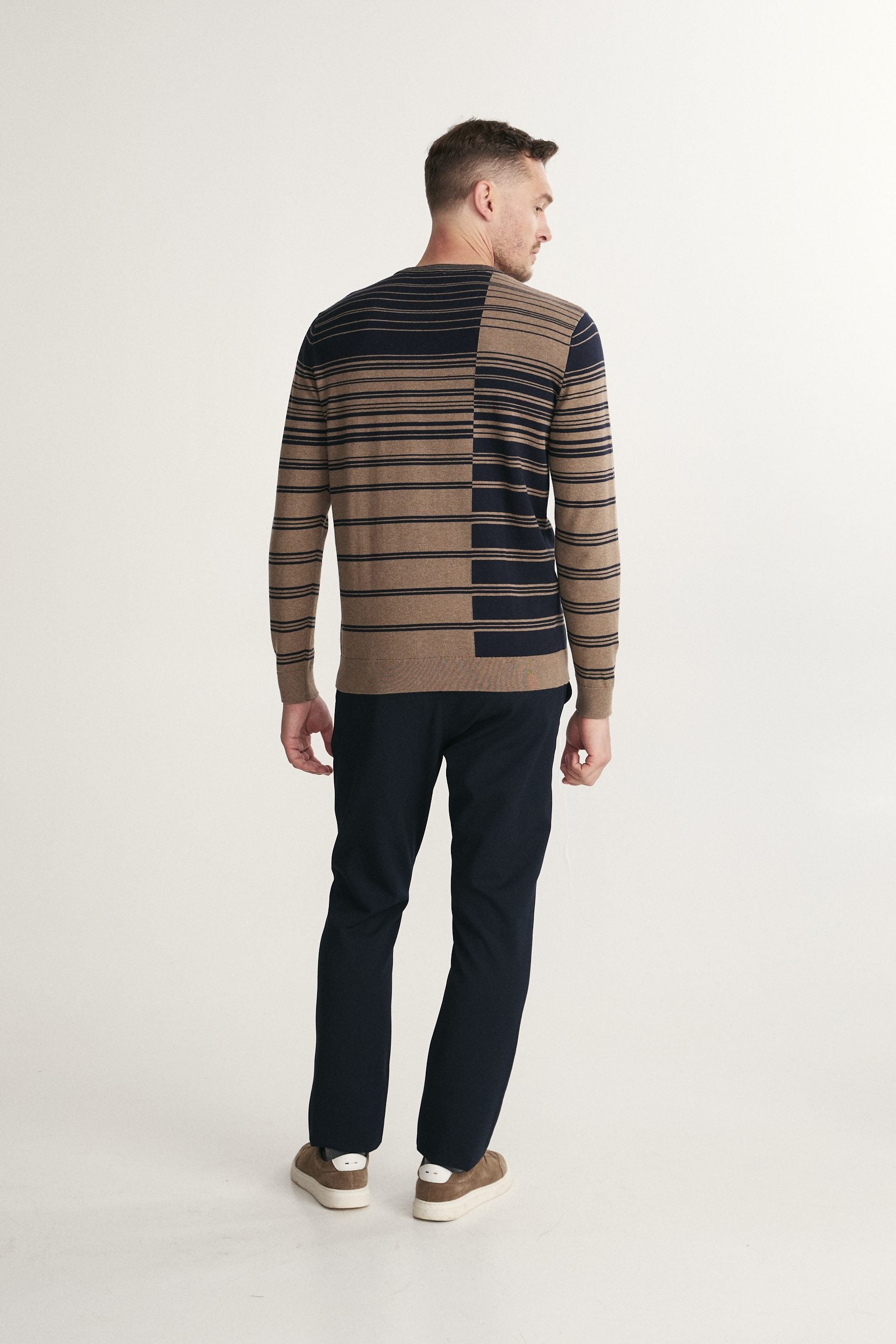Striped Crew-Neck Sweater