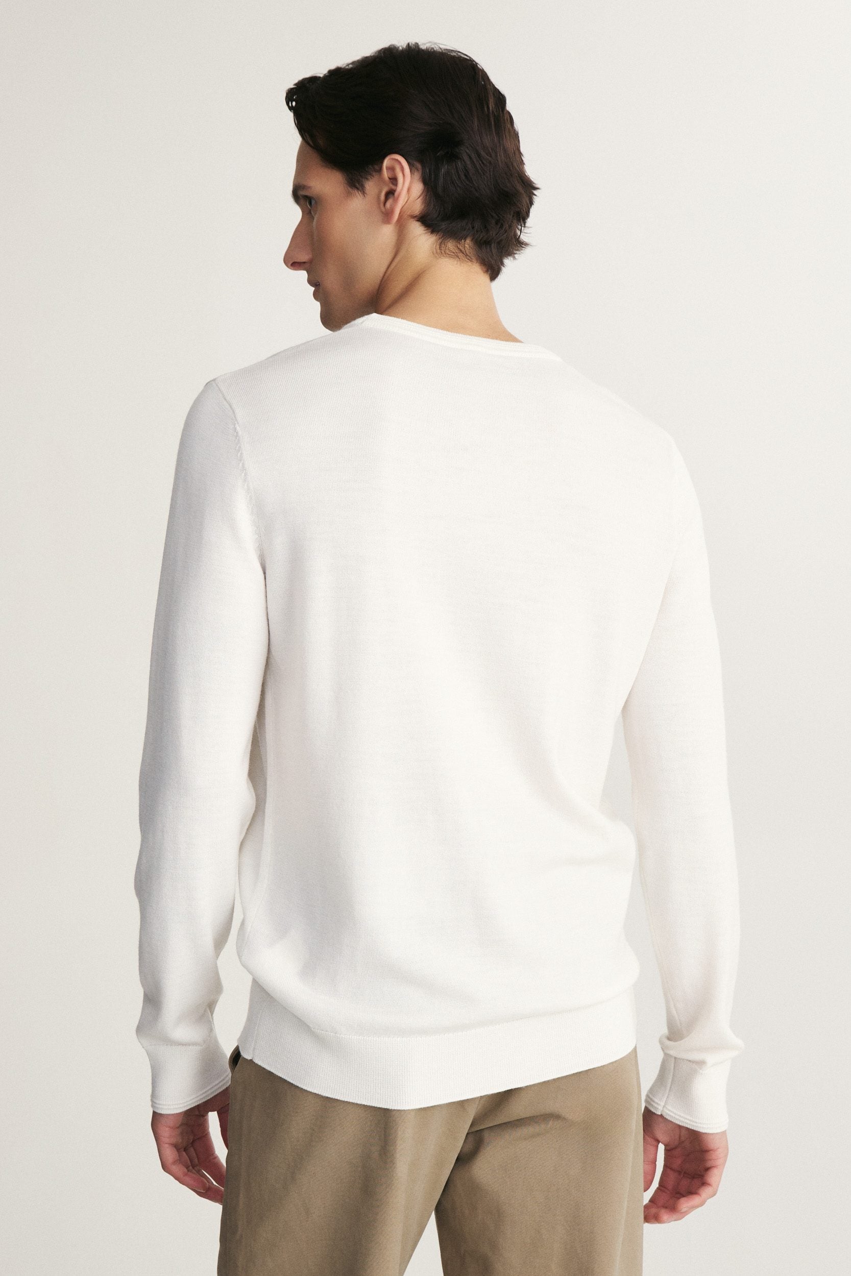 Merino wool crew neck sweater