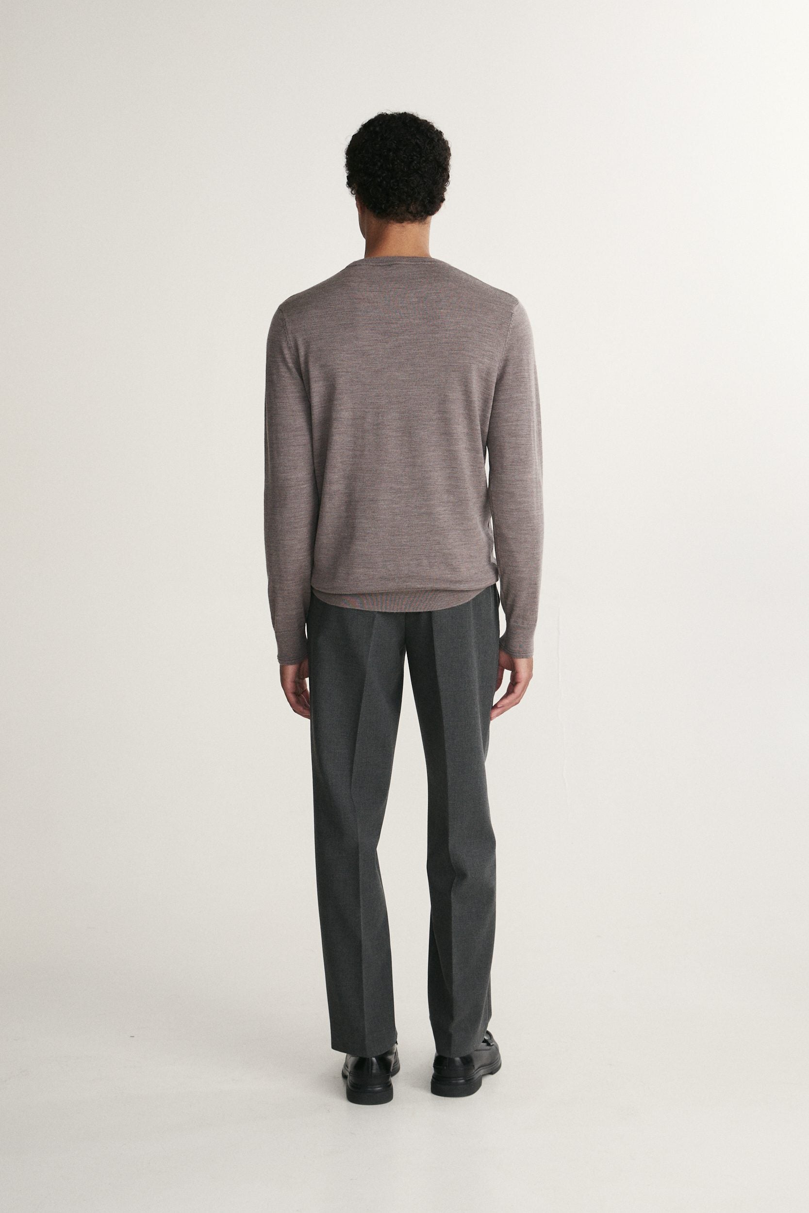 Merino wool crew neck sweater