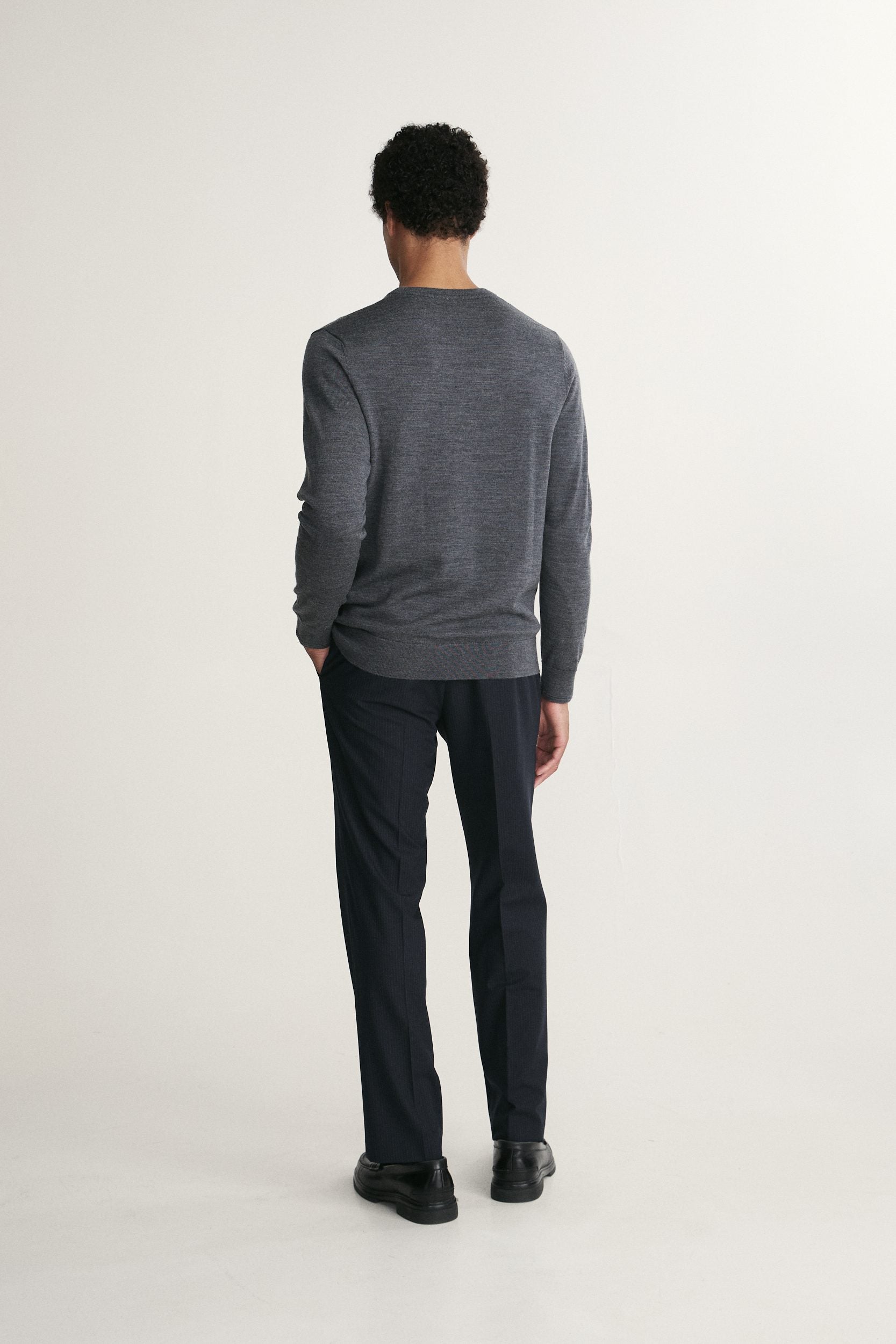 Merino wool crew neck sweater