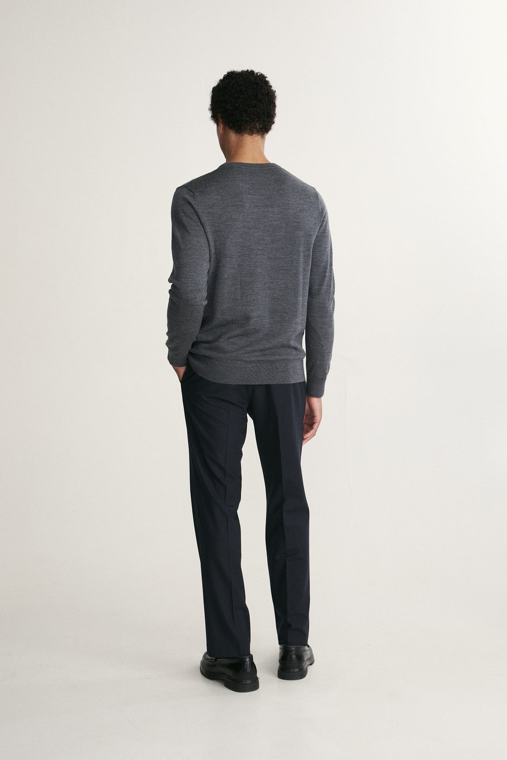 Merino wool crew neck sweater