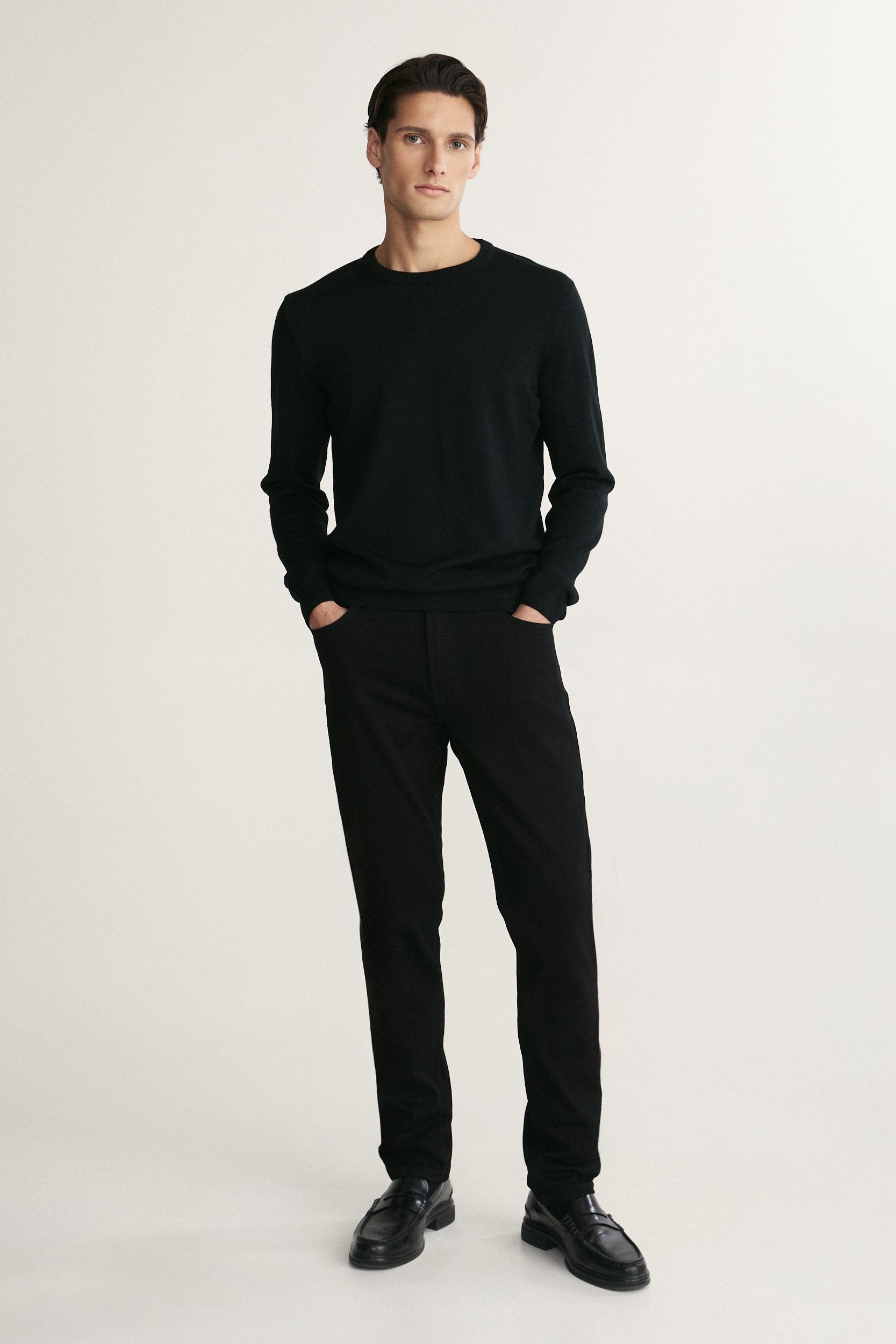 Merino wool crew neck sweater