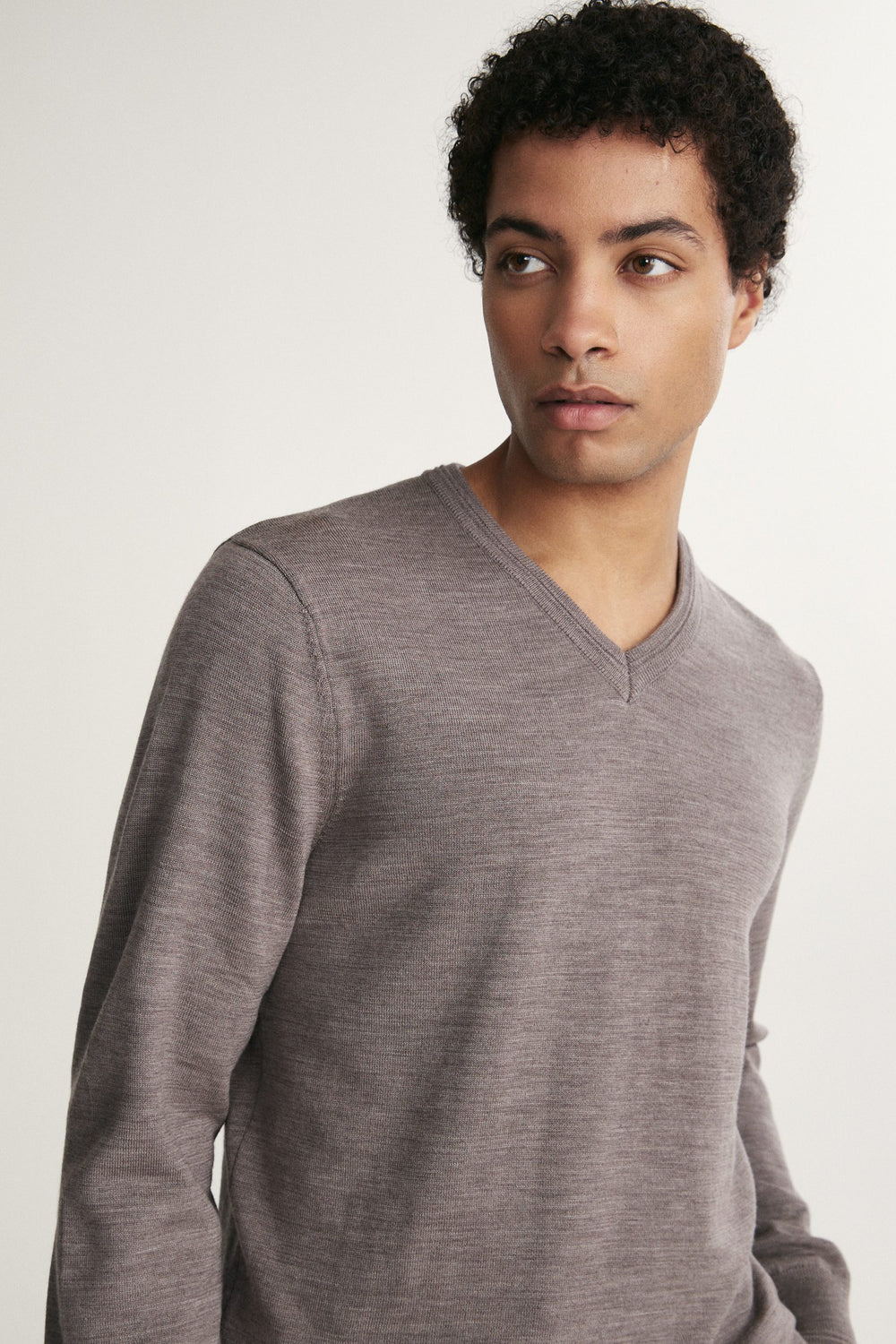 Merino wool V-neck sweater