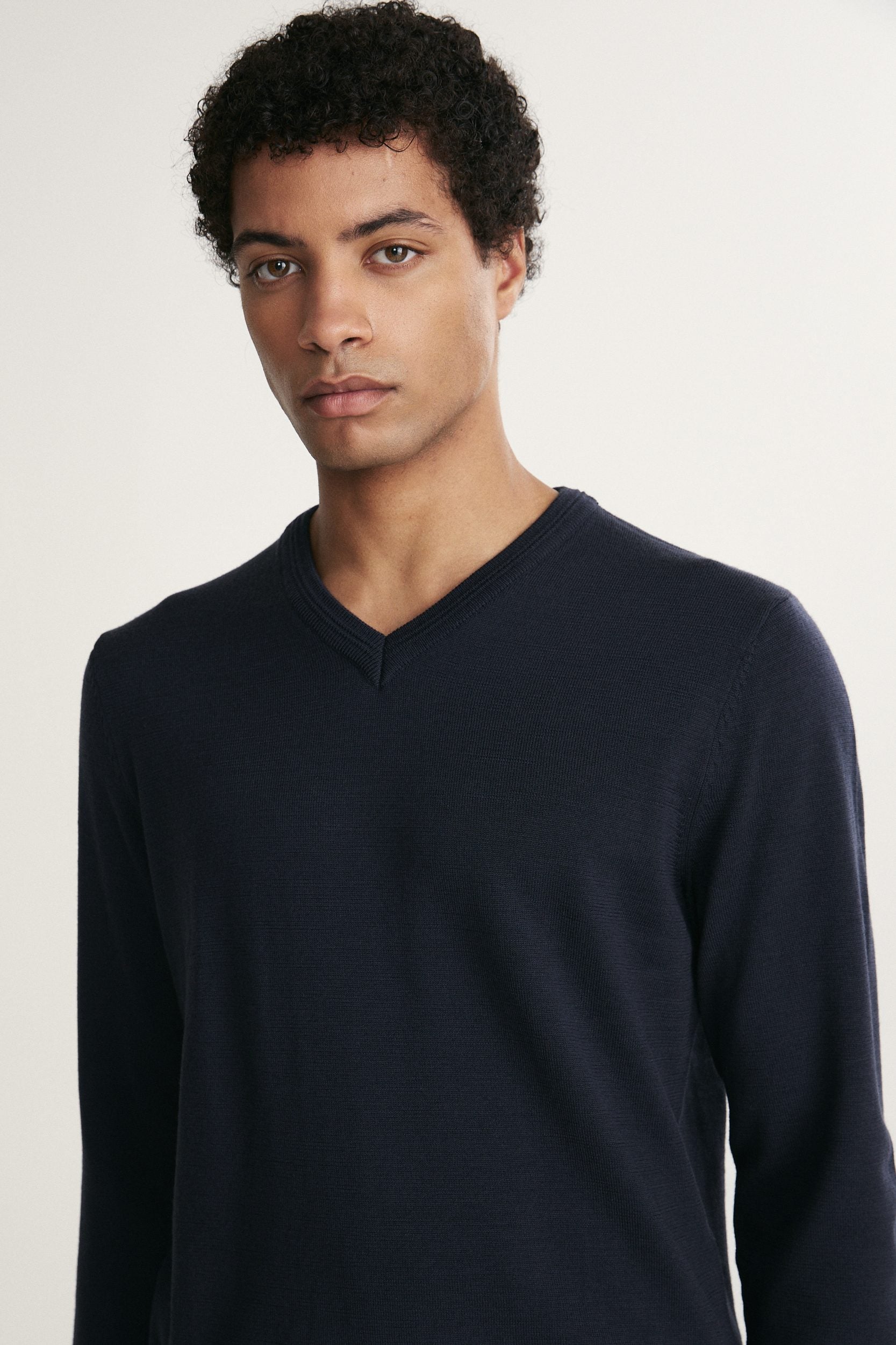 Merino wool V-neck sweater