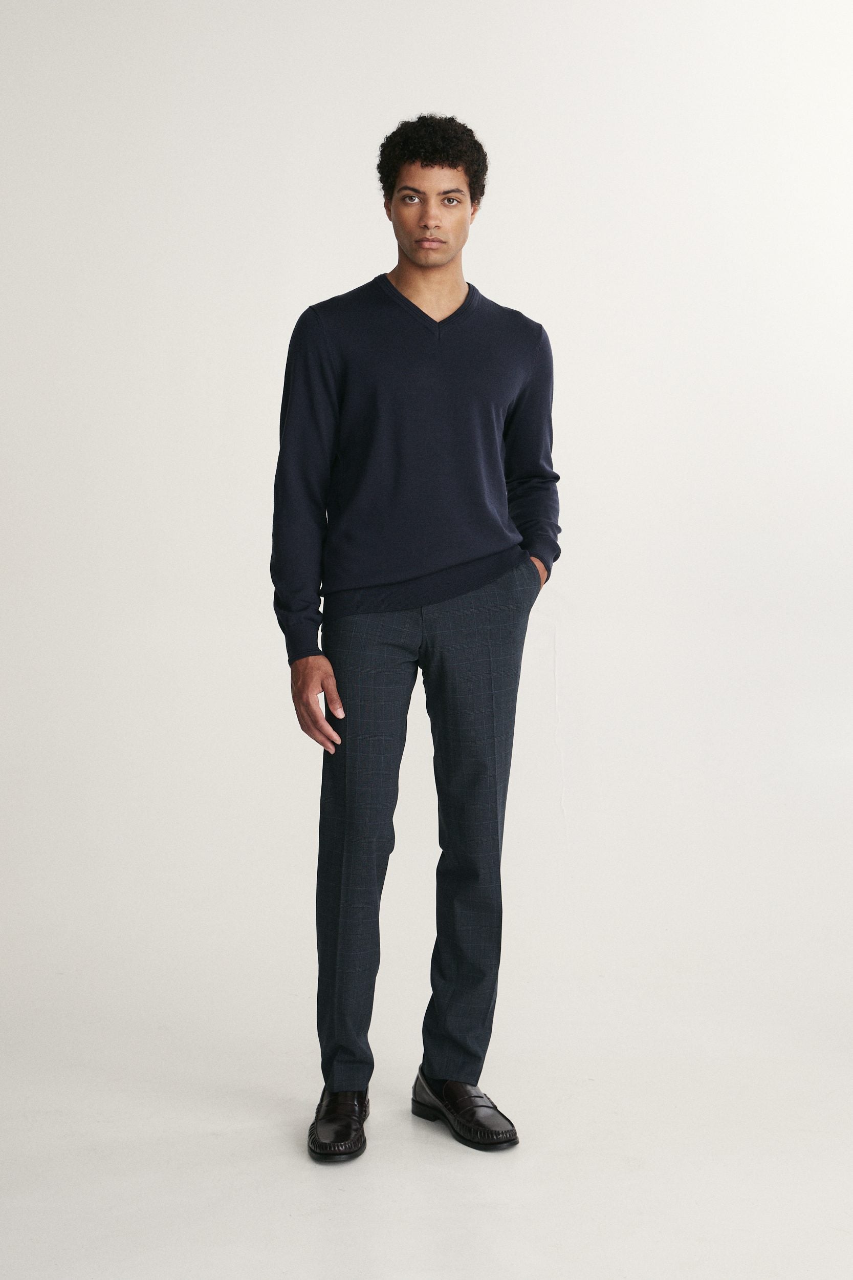 Merino wool V-neck sweater