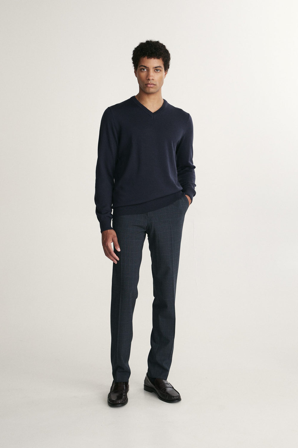 Merino wool V-neck sweater