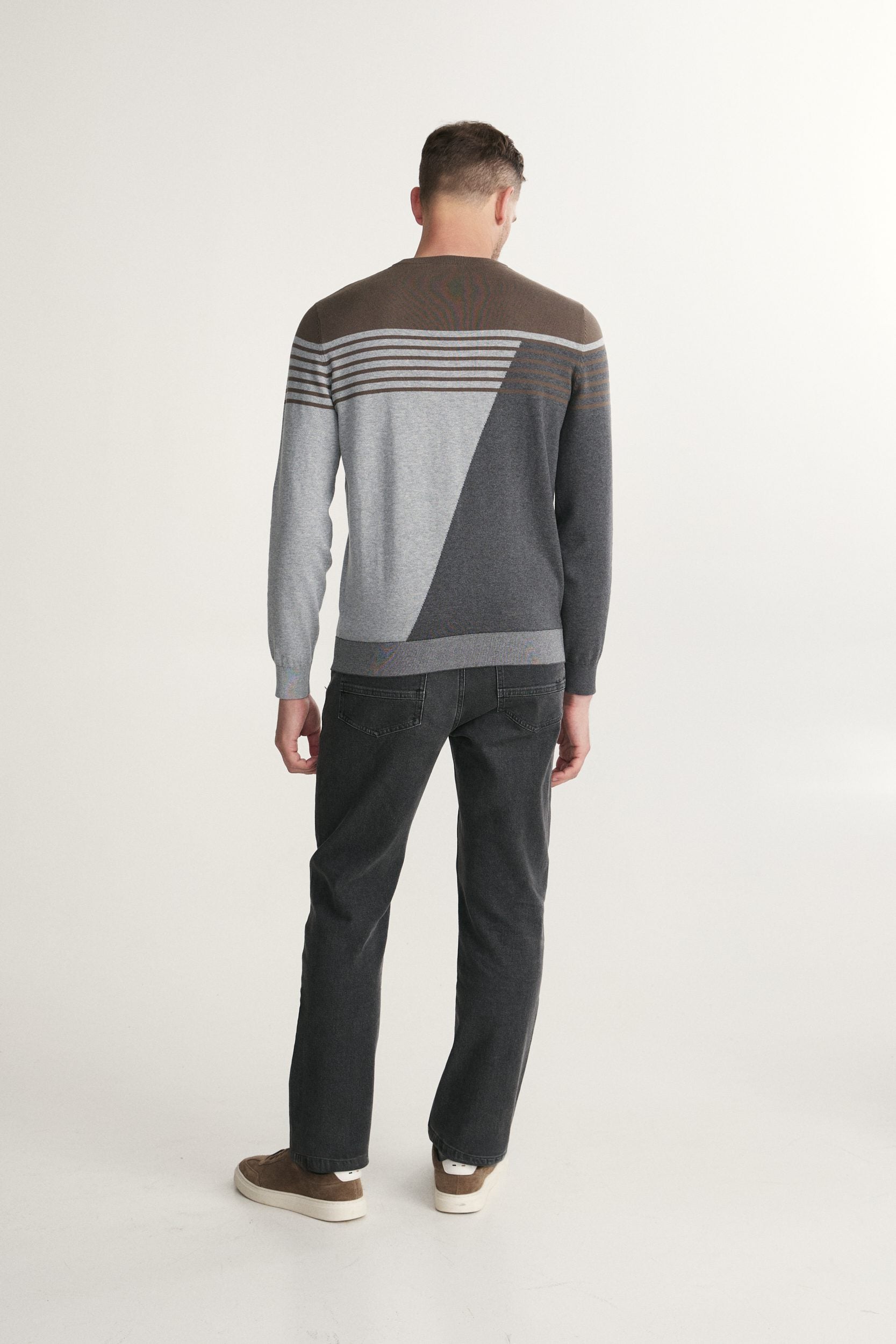 Striped Crew-Neck Sweater