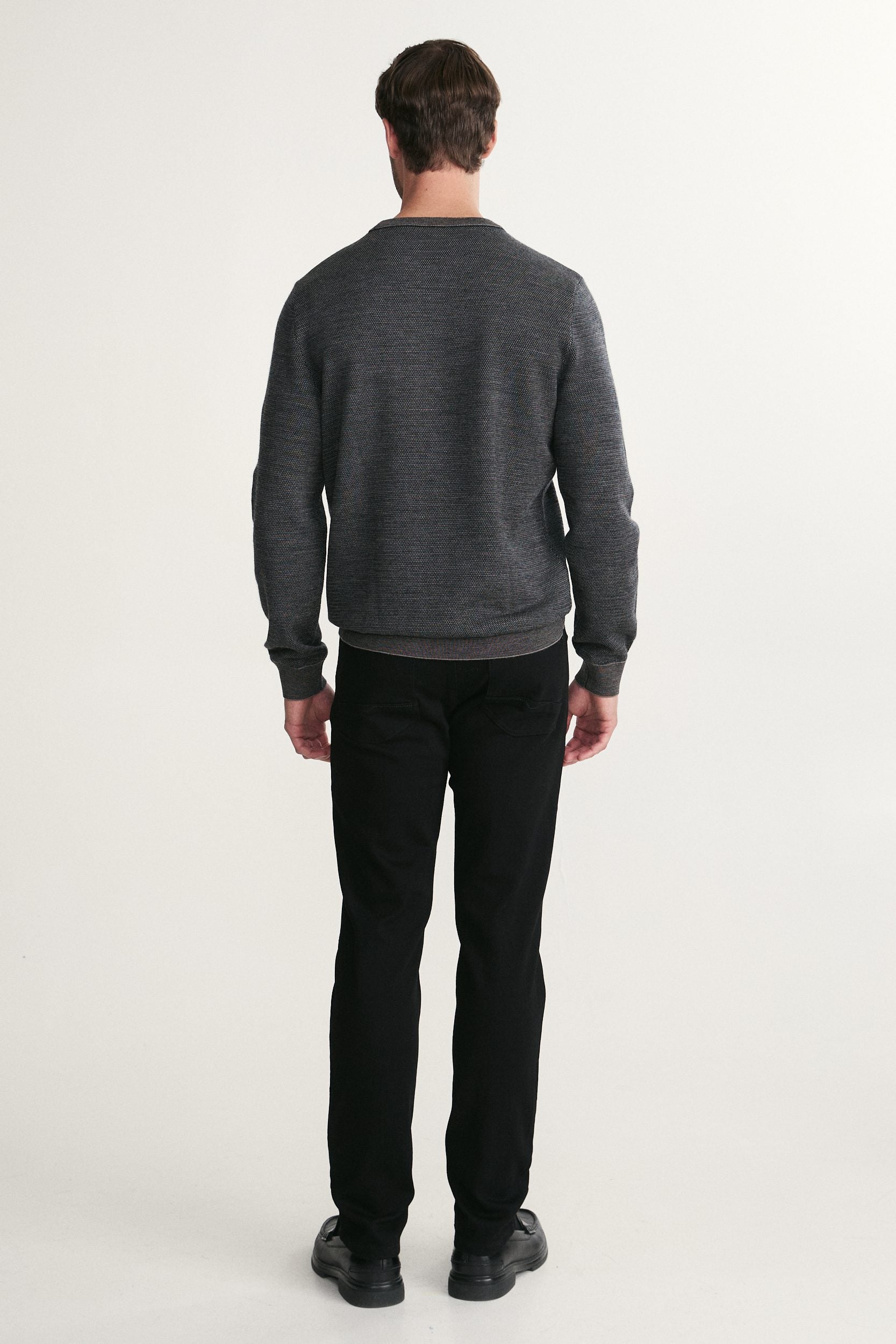 Pull laine mérinos jacquard 3 tons