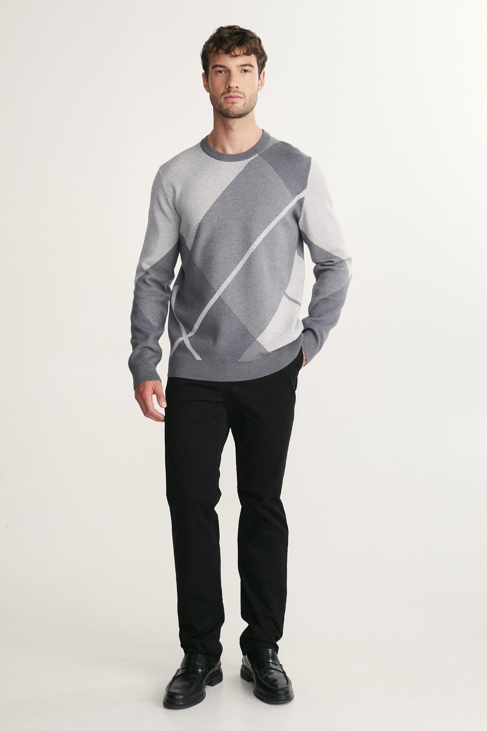 Pull jacquard motif argyle