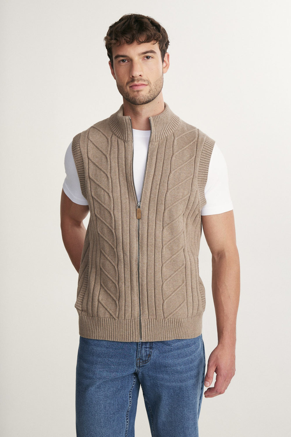 Veste tricot à câble