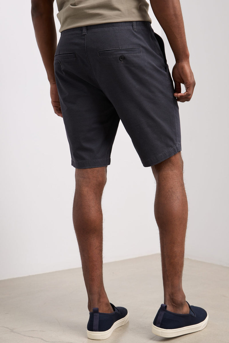 Chino-look paisley print bermuda shorts