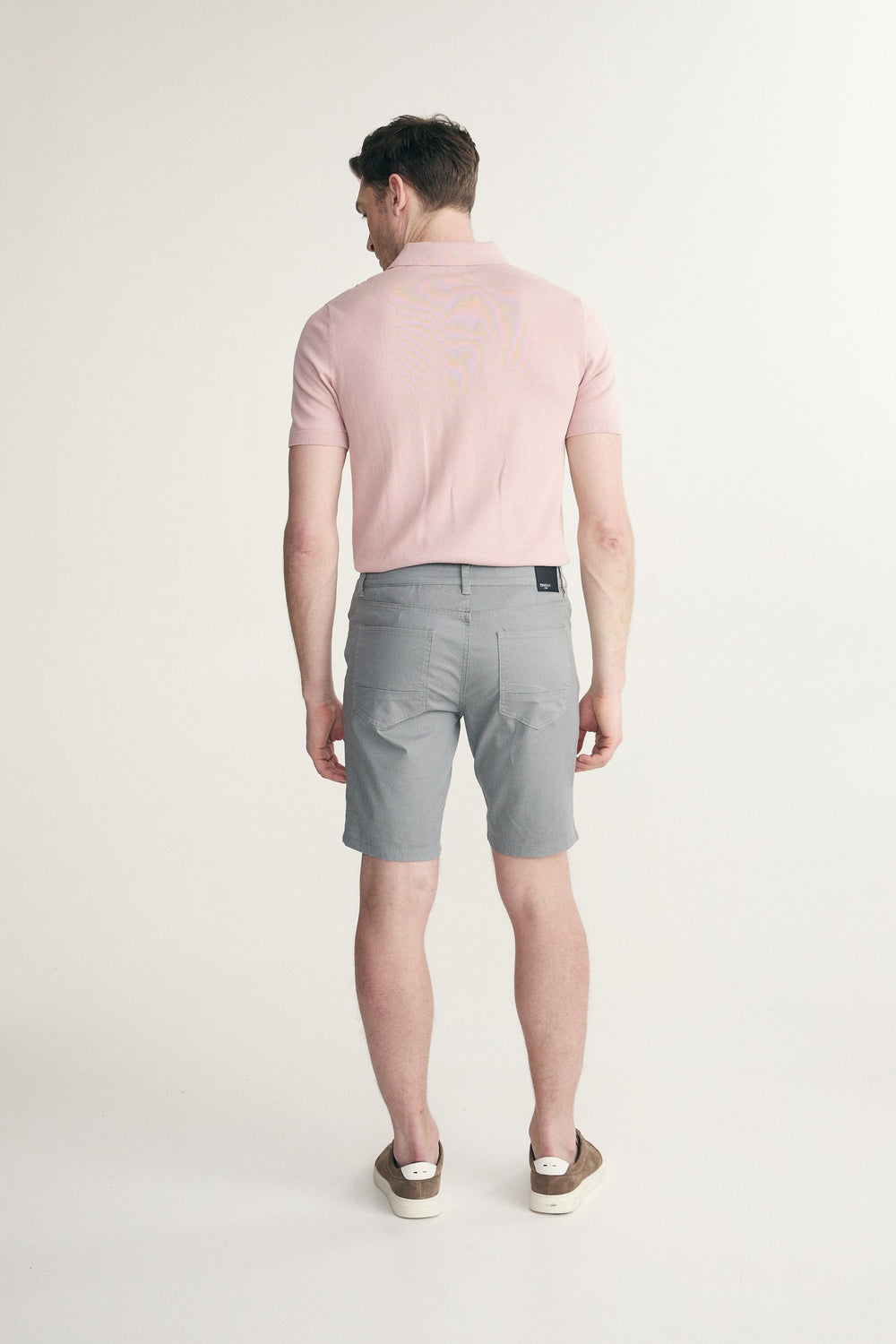 Five pockets printed slim fit bermuda