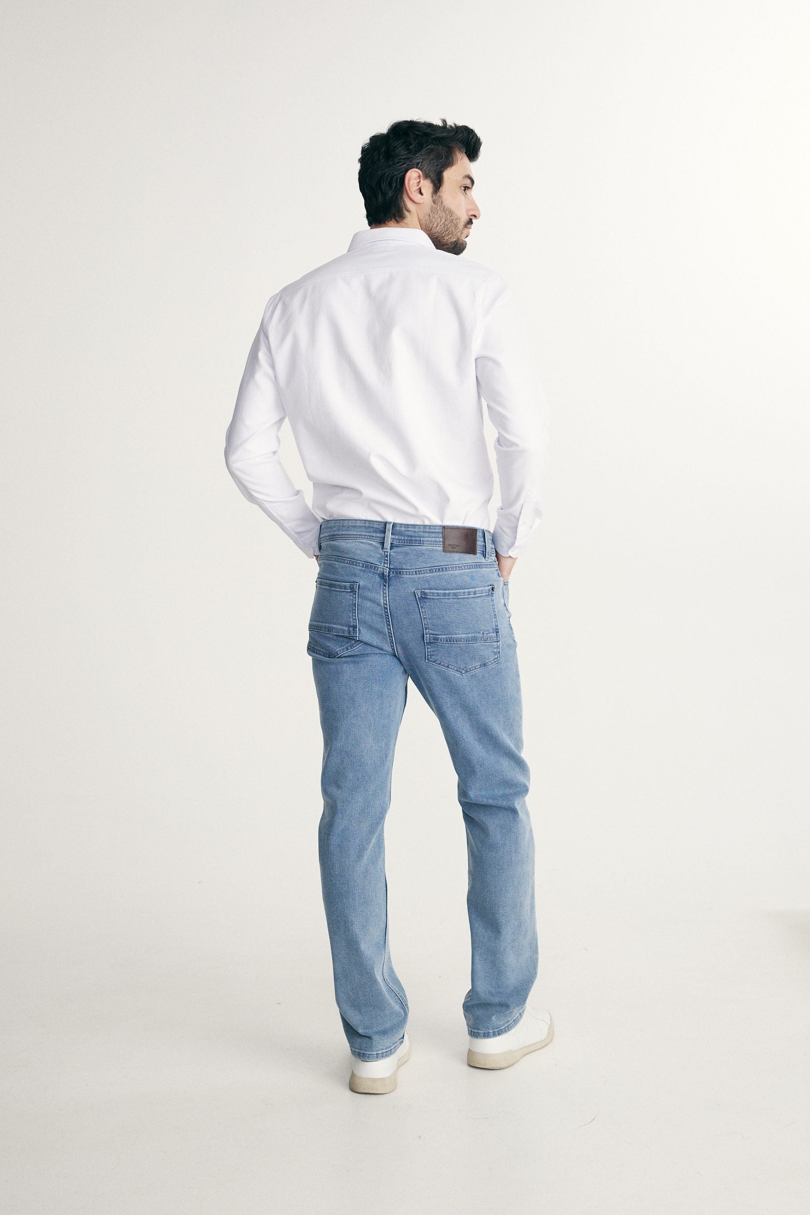 Five pockets straight jeans