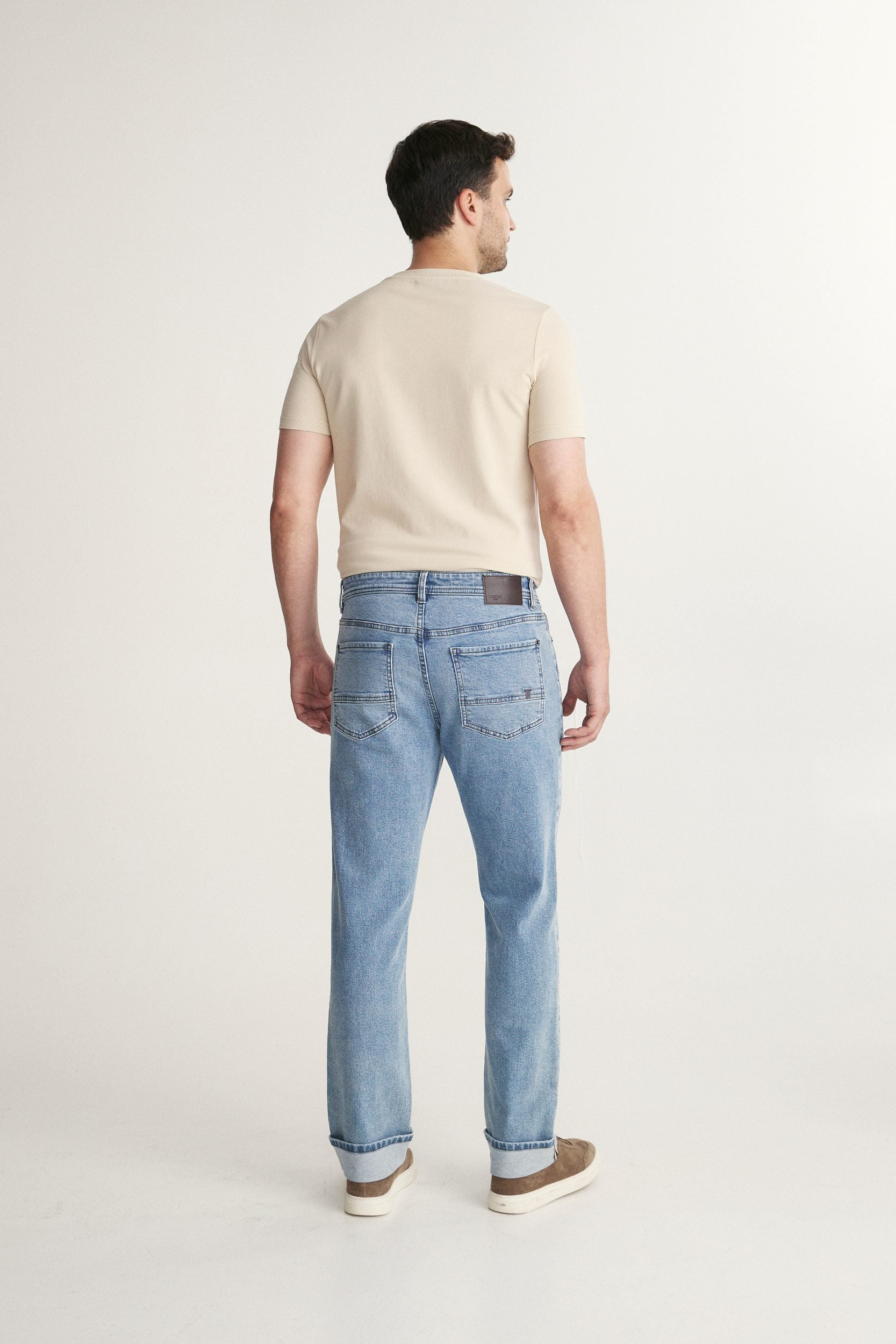 Straight Jeans with Cuff