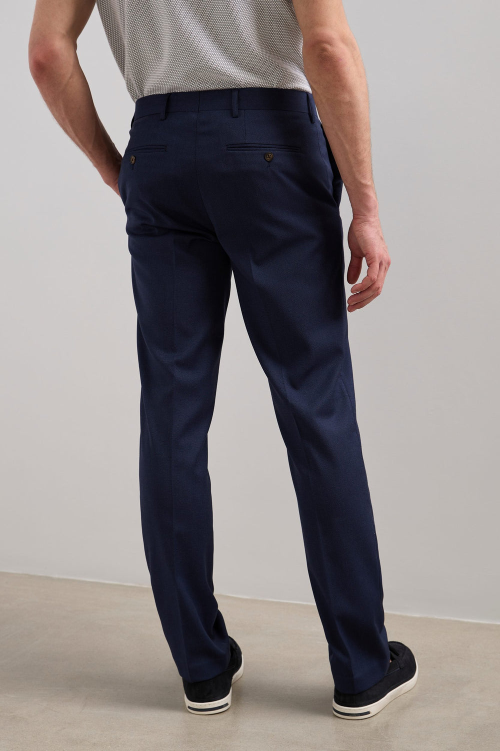 Pantalon coupe urbain texturé poches obliques