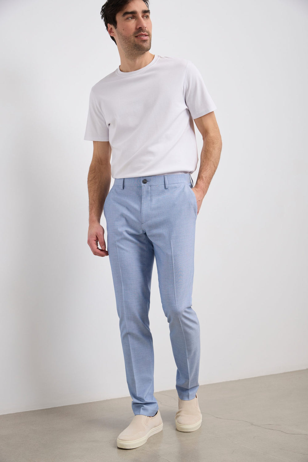 Pantalon étroit deux tons