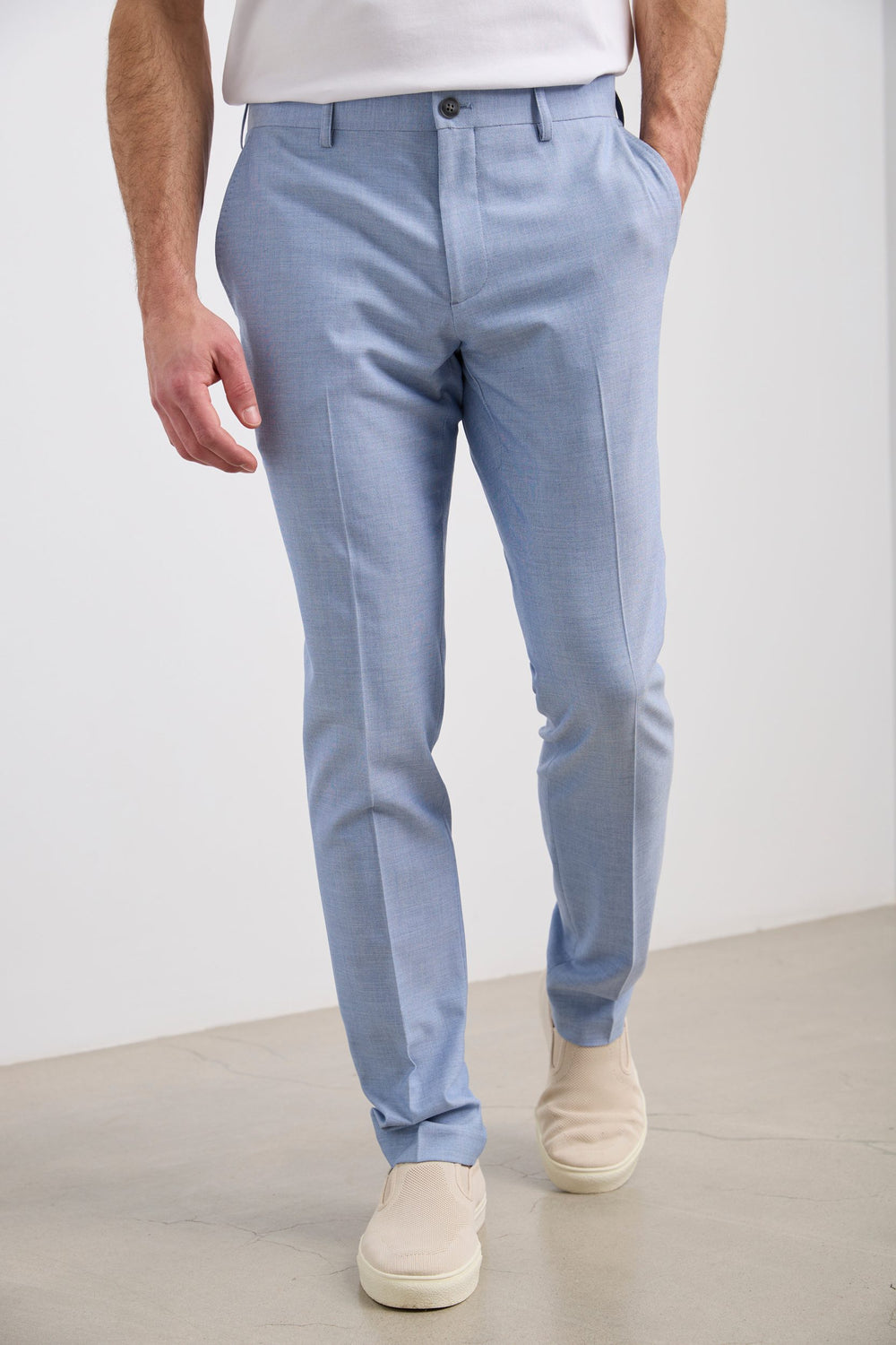 Pantalon étroit deux tons