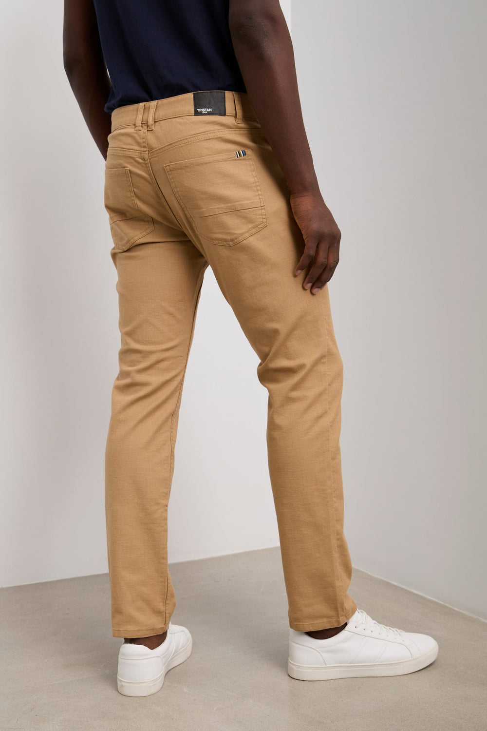 Pantalon texturé étroit cinq poches