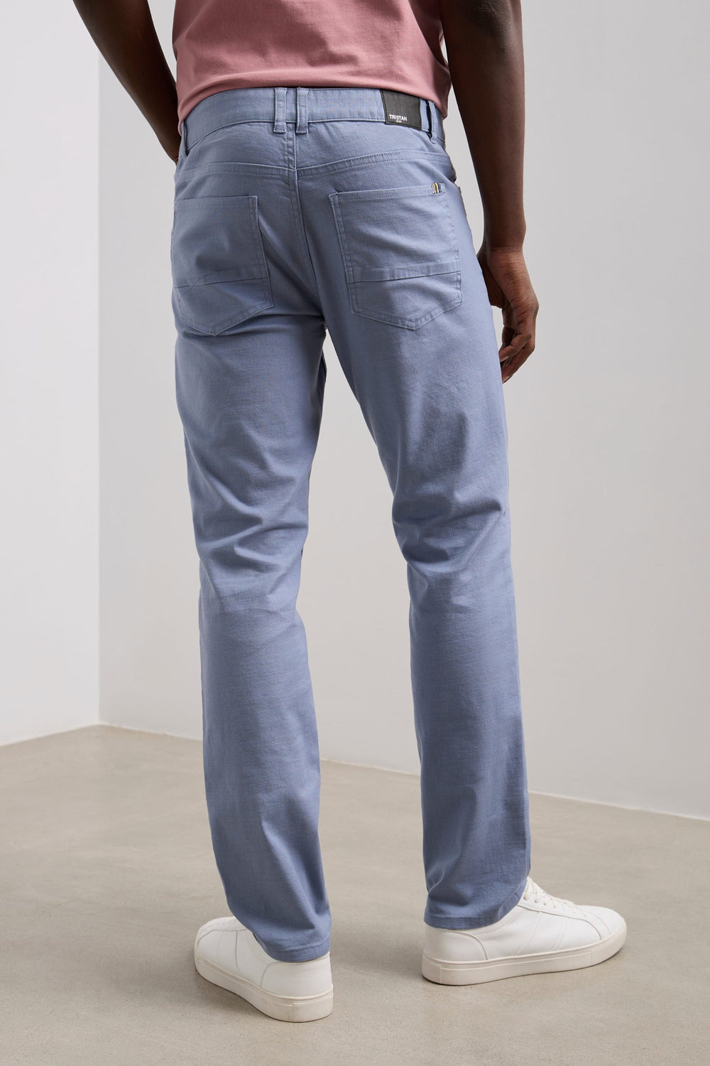 Pantalon texturé étroit cinq poches