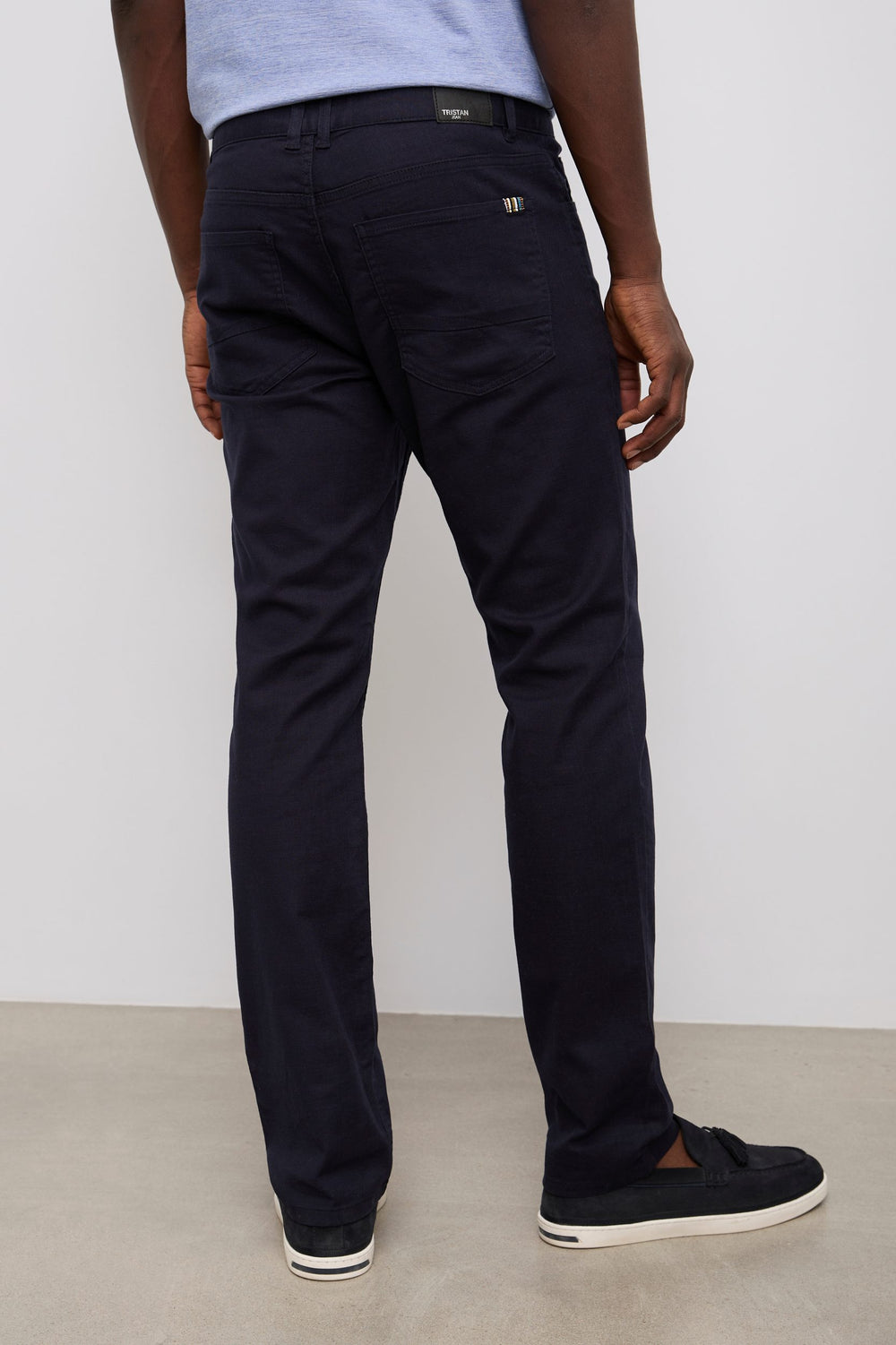 Pantalon texturé étroit cinq poches