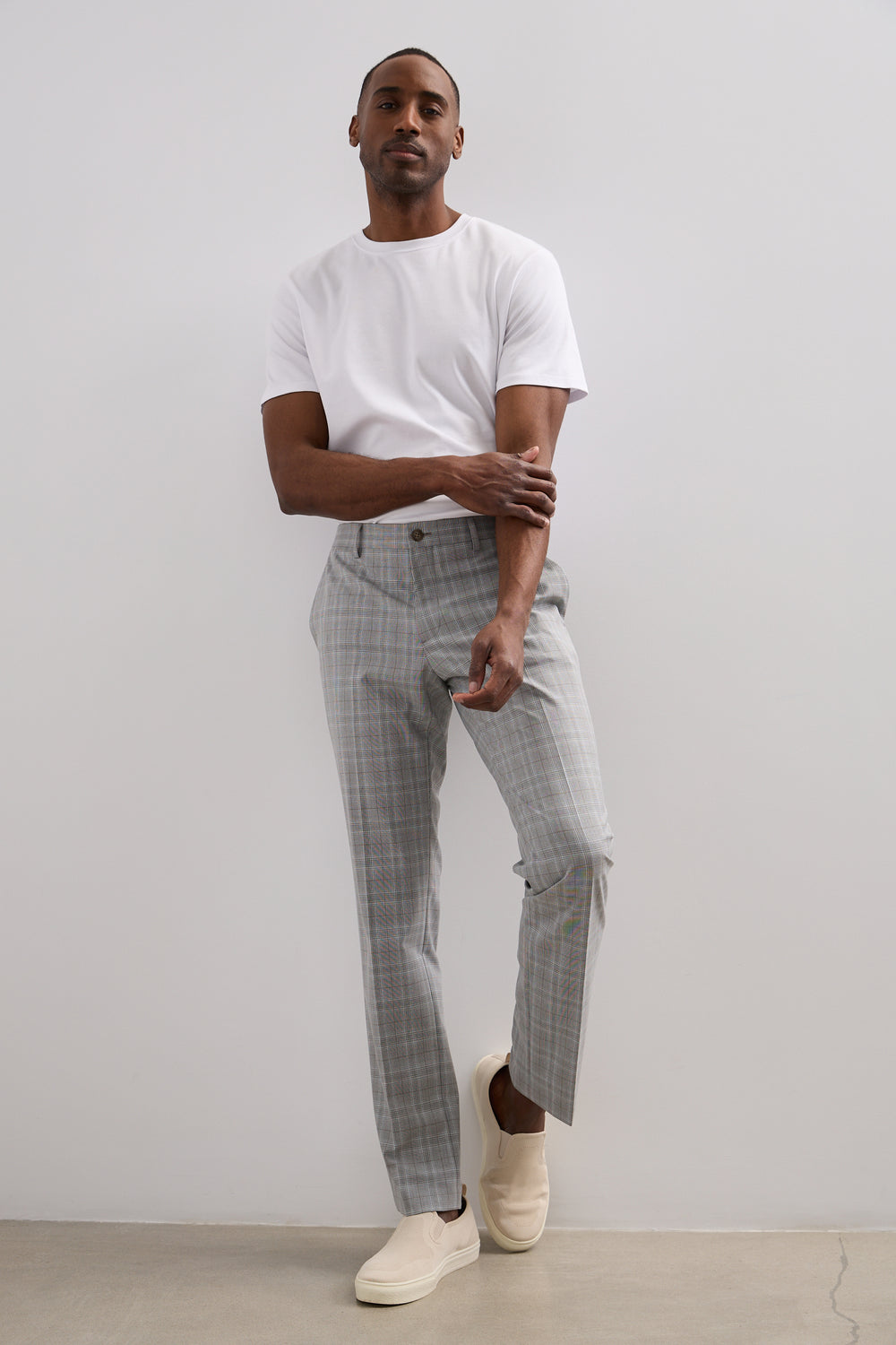 Pantalon urbain à carreaux