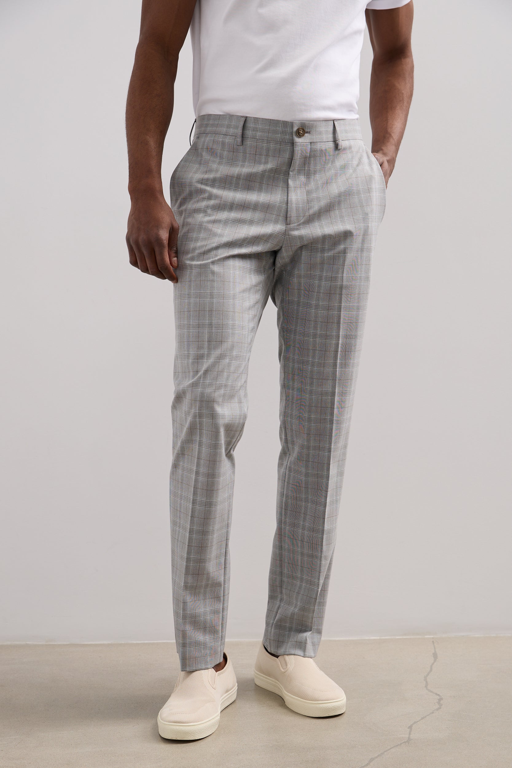 Pantalon urbain à carreaux
