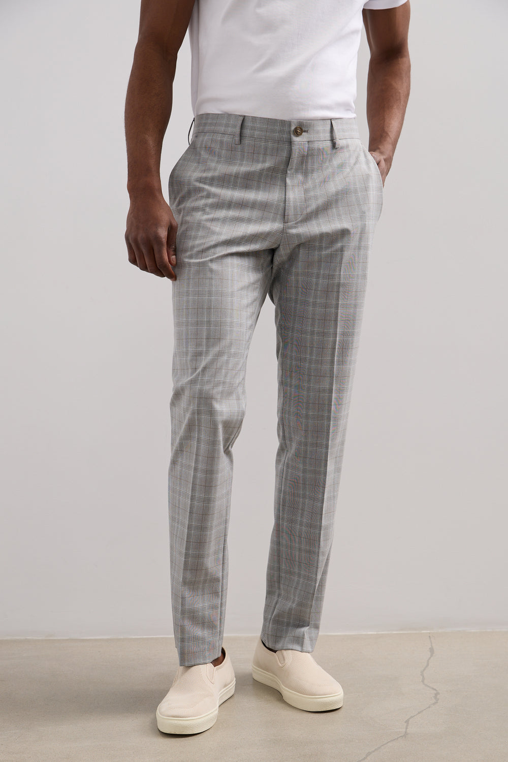 Pantalon urbain à carreaux