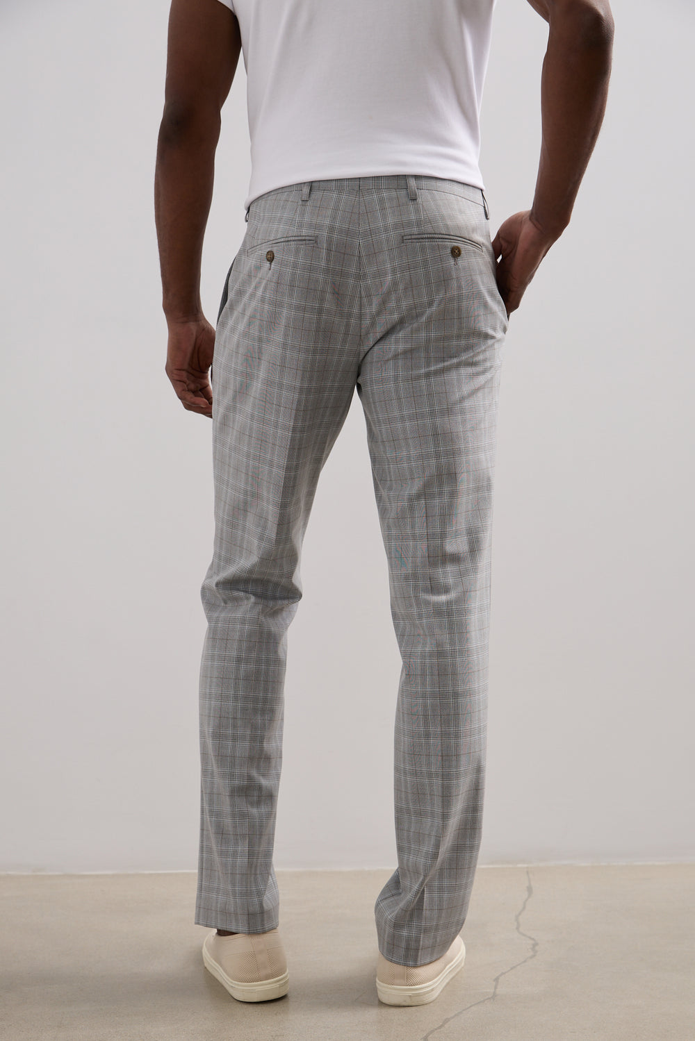 Pantalon urbain à carreaux