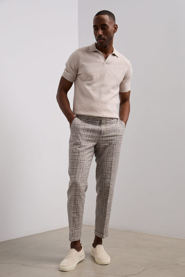 Urban fit linen checked pants