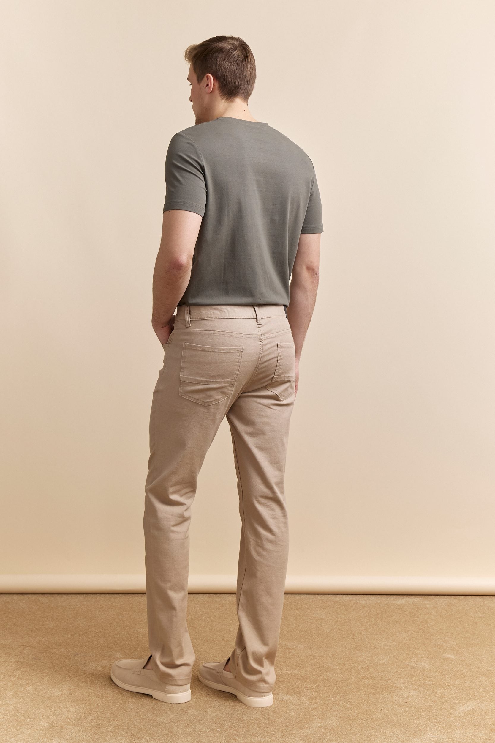 Pantalon texturé Fit étroit cinq poches