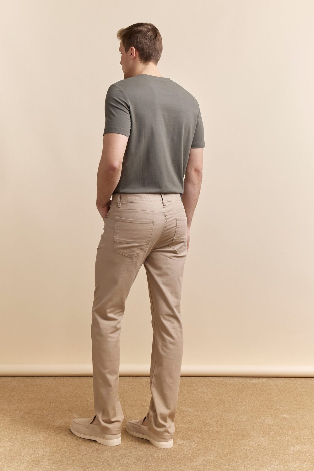 Pantalon texturé Fit étroit cinq poches