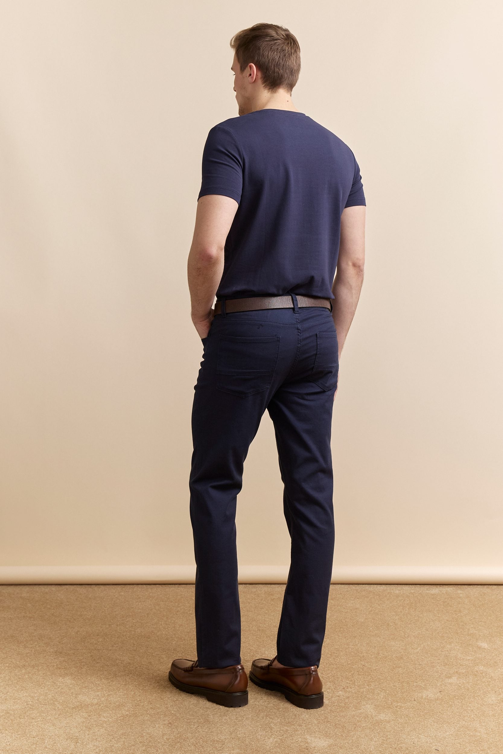 Pantalon texturé Fit étroit cinq poches