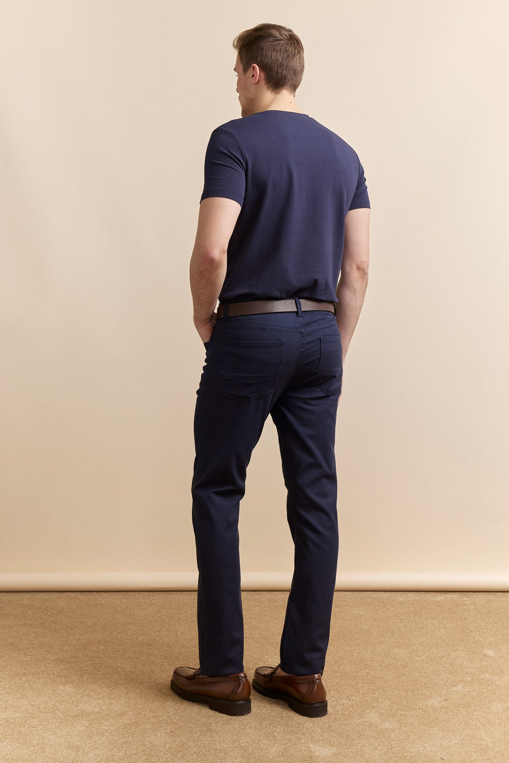Pantalon texturé Fit étroit cinq poches