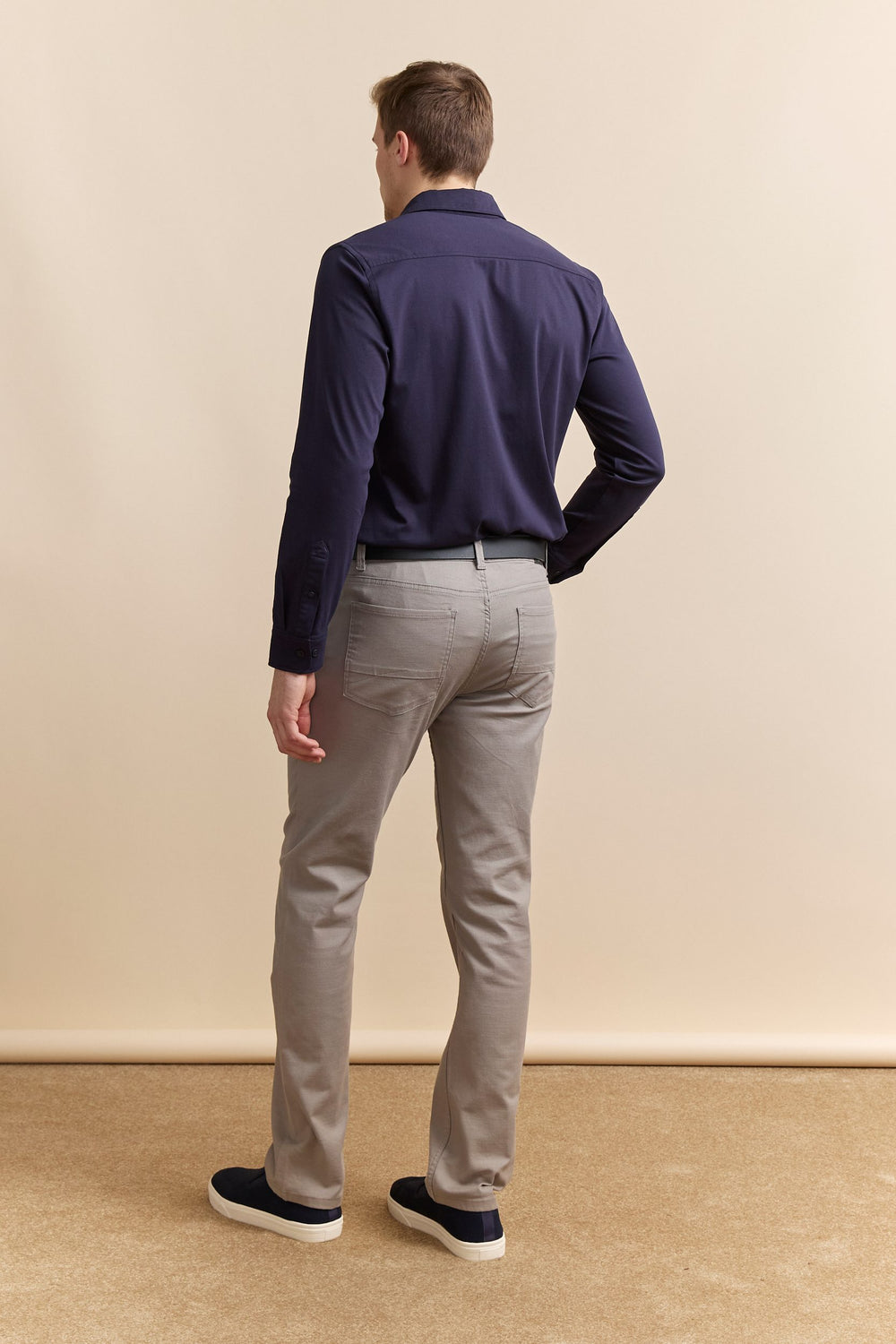 Pantalon texturé Fit étroit cinq poches