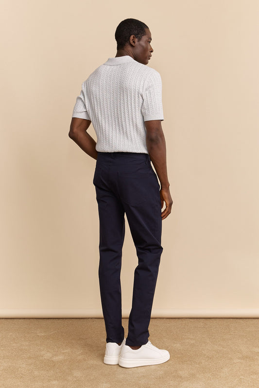 Pantalon Habillé Homme Theory - Gris Laine - Taille 34/28 - Coupe Plat Devant - Occasion TB