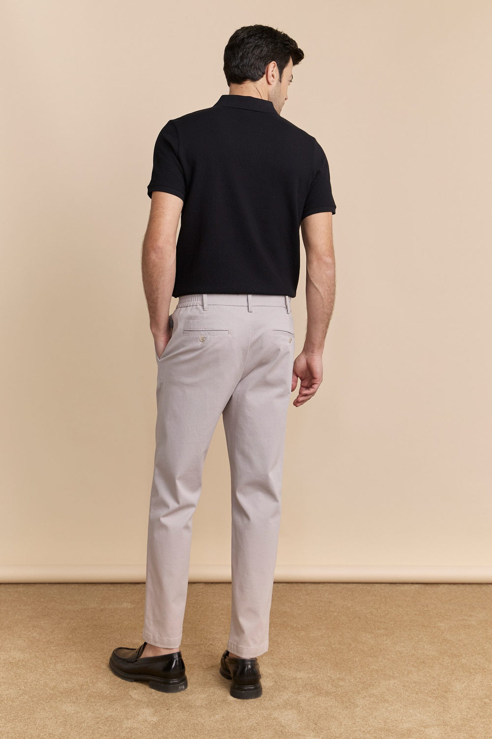 Pantalons à plis à côté élastique