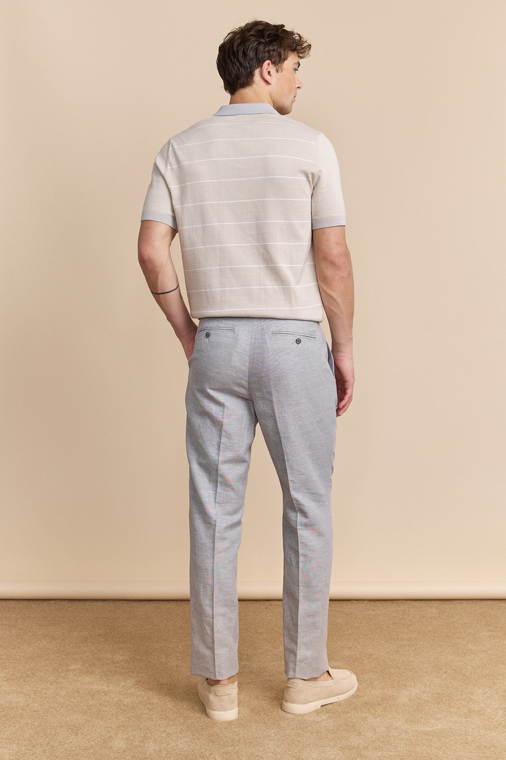 Linen pant with pleats