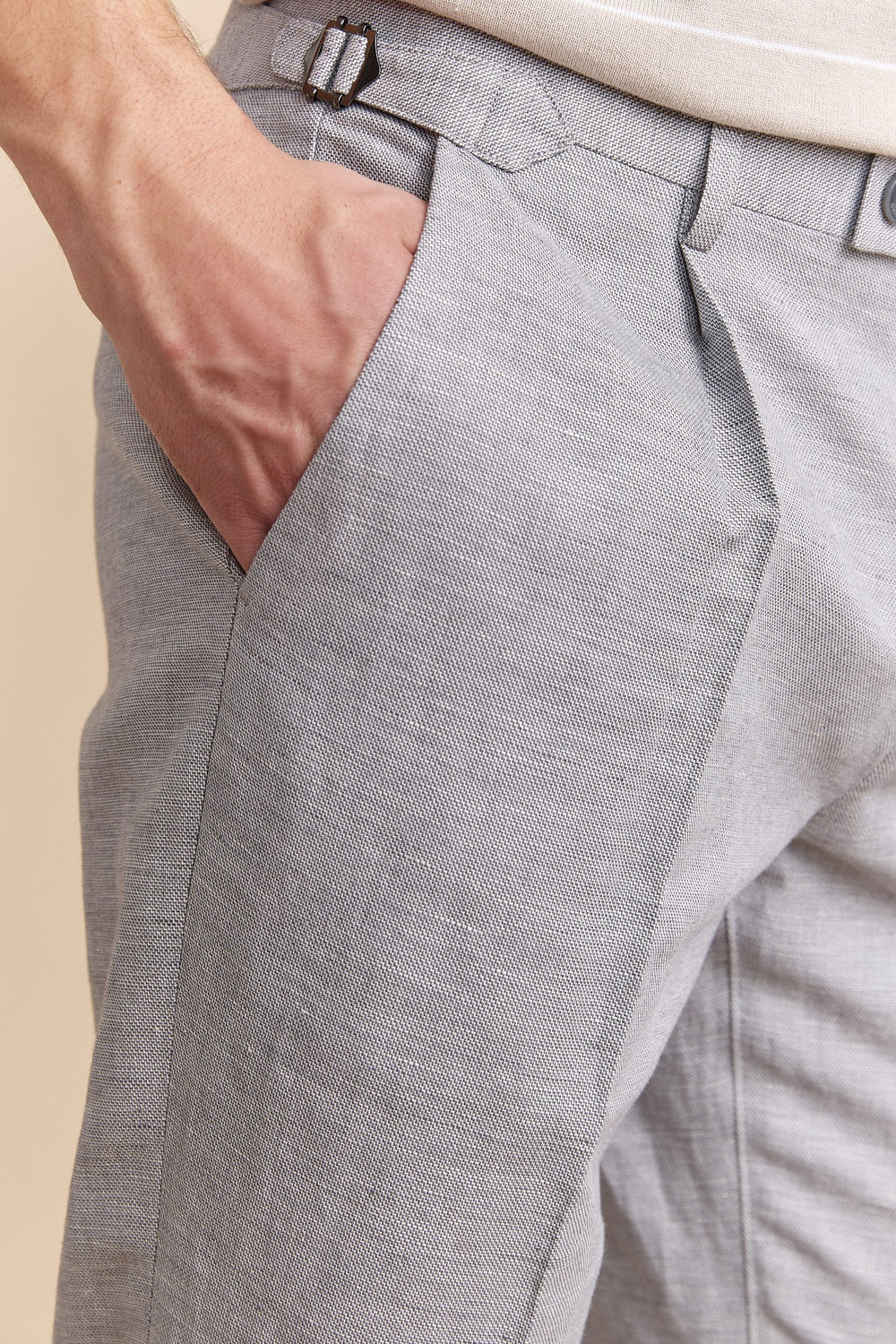 Linen pant with pleats
