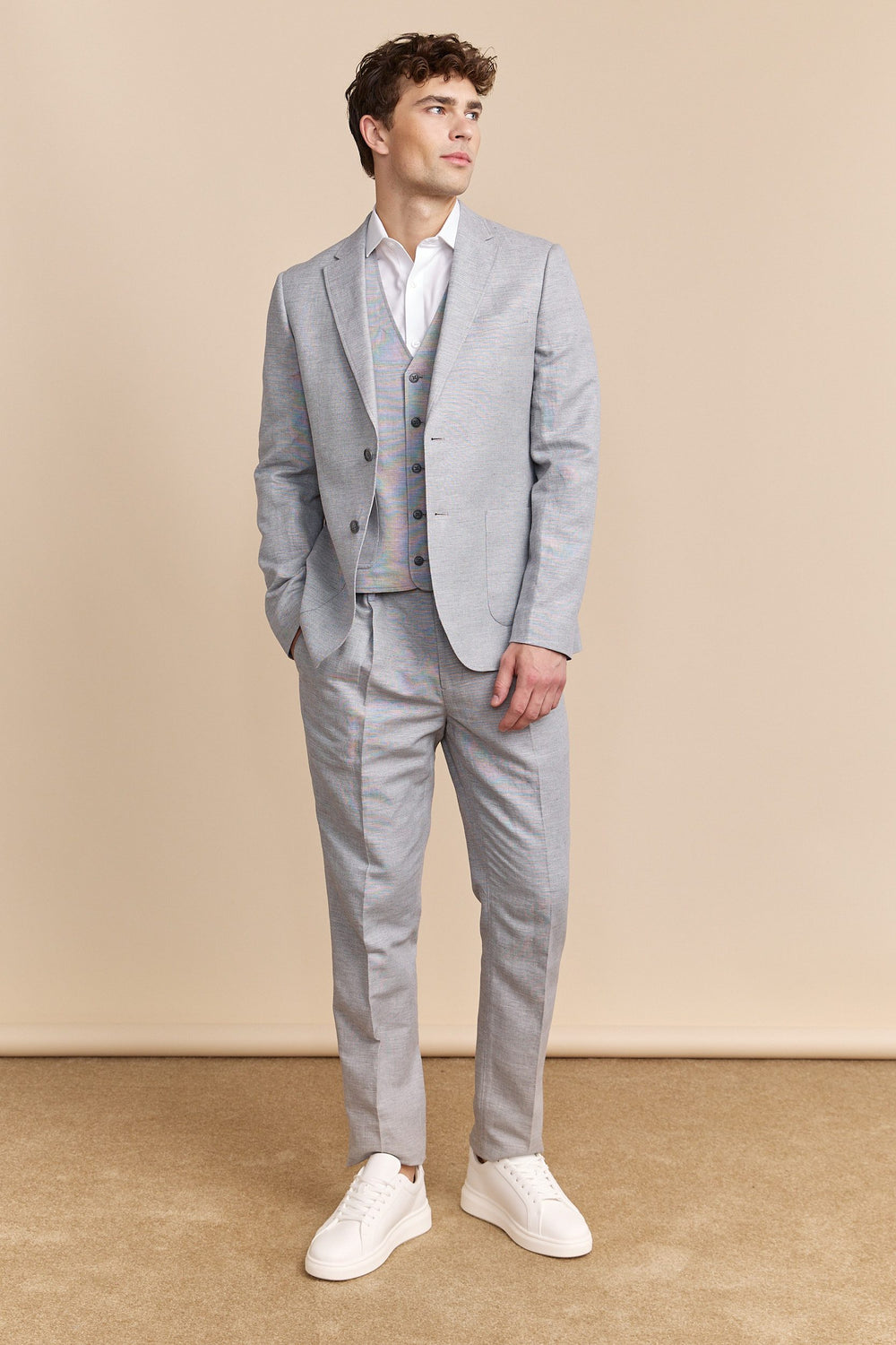 Linen pant with pleats