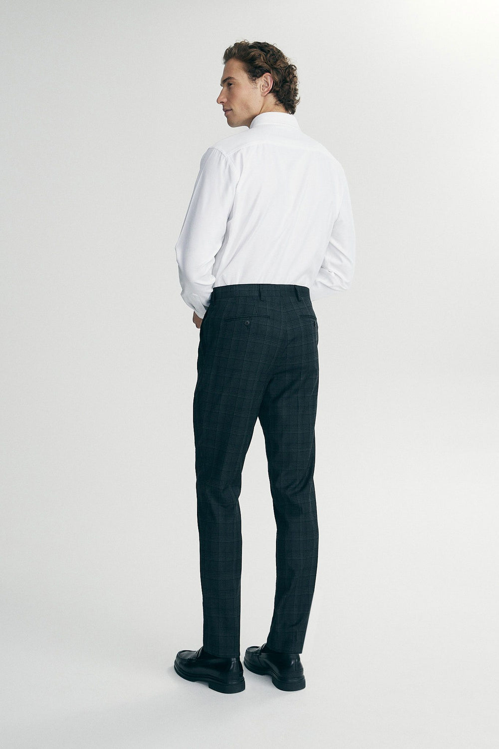 Pantalon à carreaux avec plis