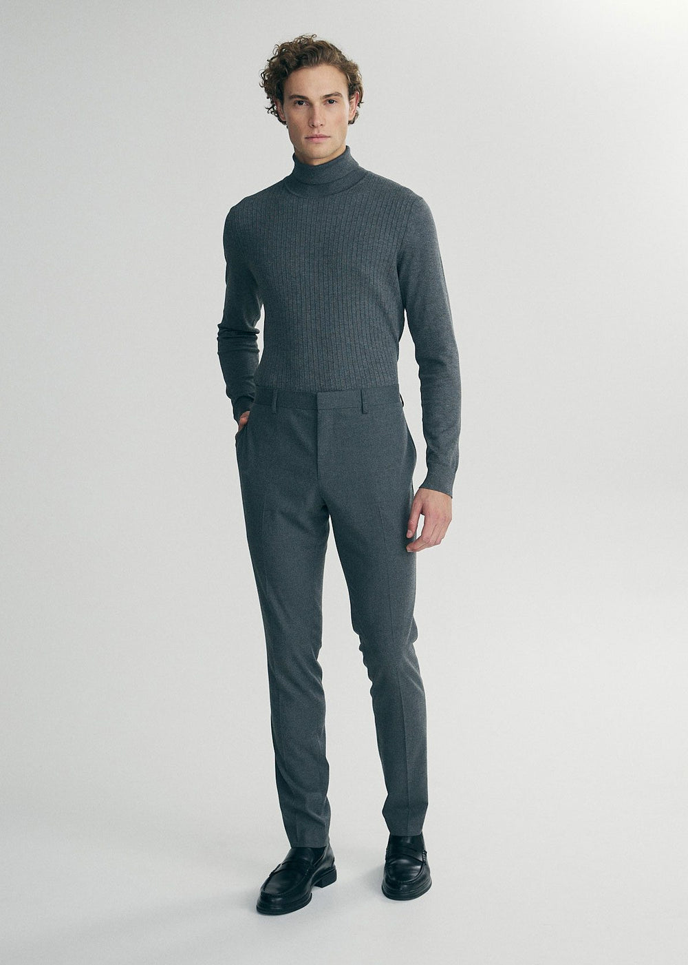 Slim fit flannel pants