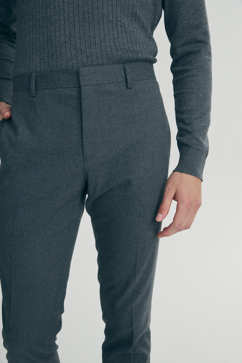 Slim fit flannel pants