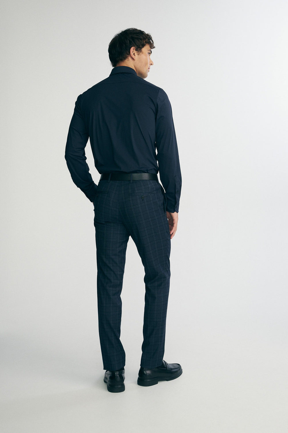 Pantalon étroit à carreaux